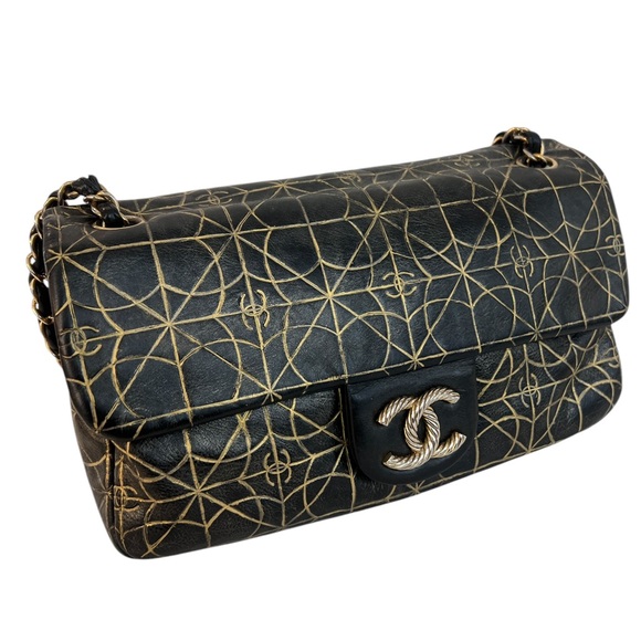 Chanel  Metallized Effect Embossed Calfskin Quilted Paris Moscou Moujik Flap - Picture 1 of 12